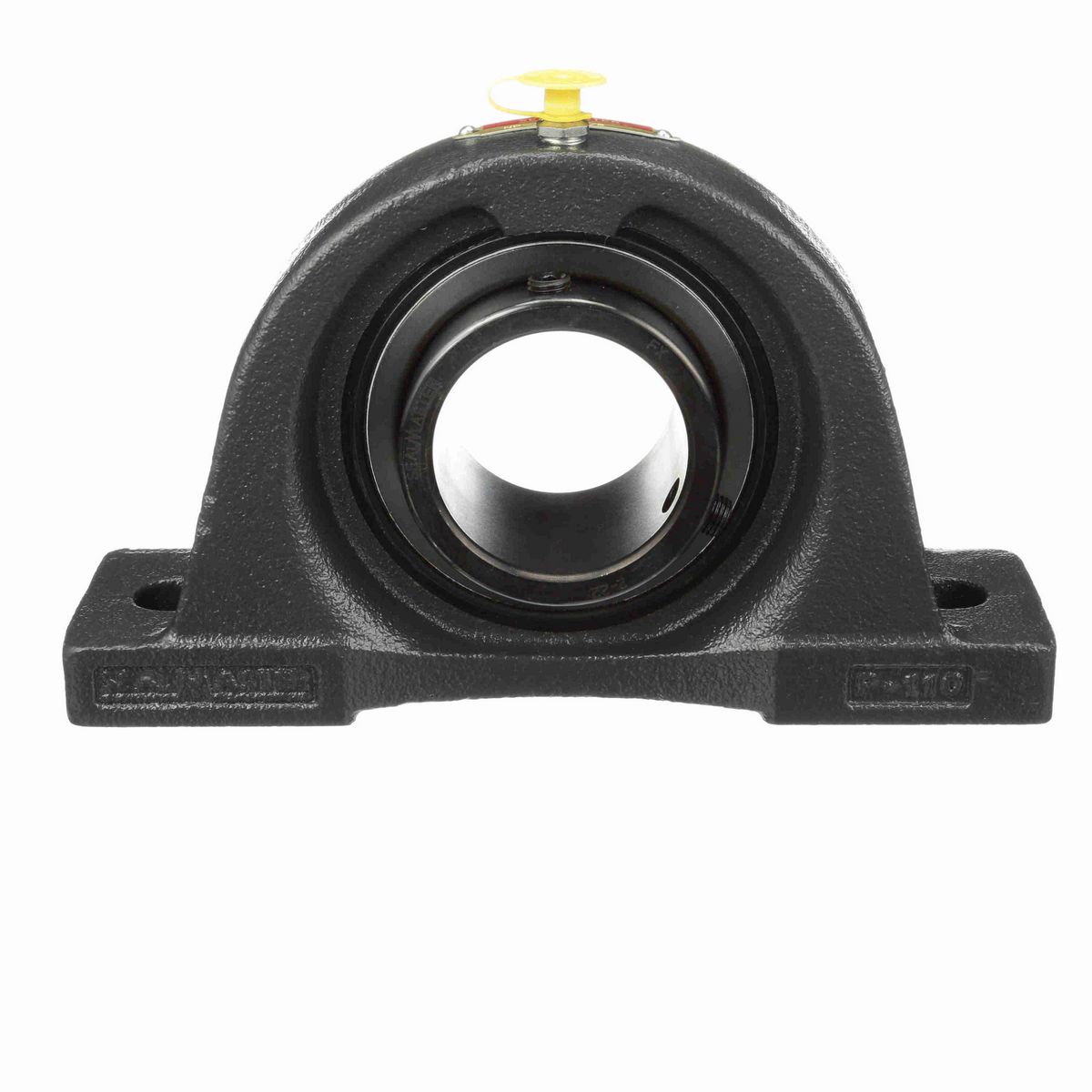 Sealmaster Mounted Cast Iron Two Bolt Pillow Block Ball Bearing - 52100 Bearing Steel, Black Oxided - Setscrew Lock - NP-34