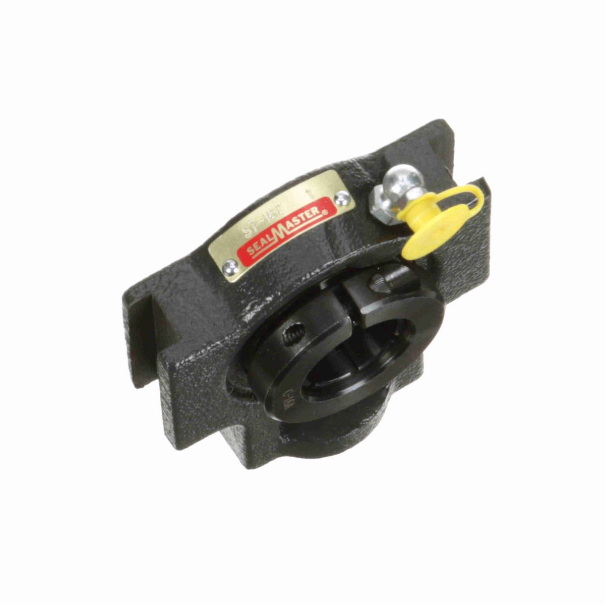 Sealmaster Mounted Cast Iron Wide Slot Take Up Ball Bearing - 52100 Bearing Steel, Black Oxided - Concentric Lock - ST-16T