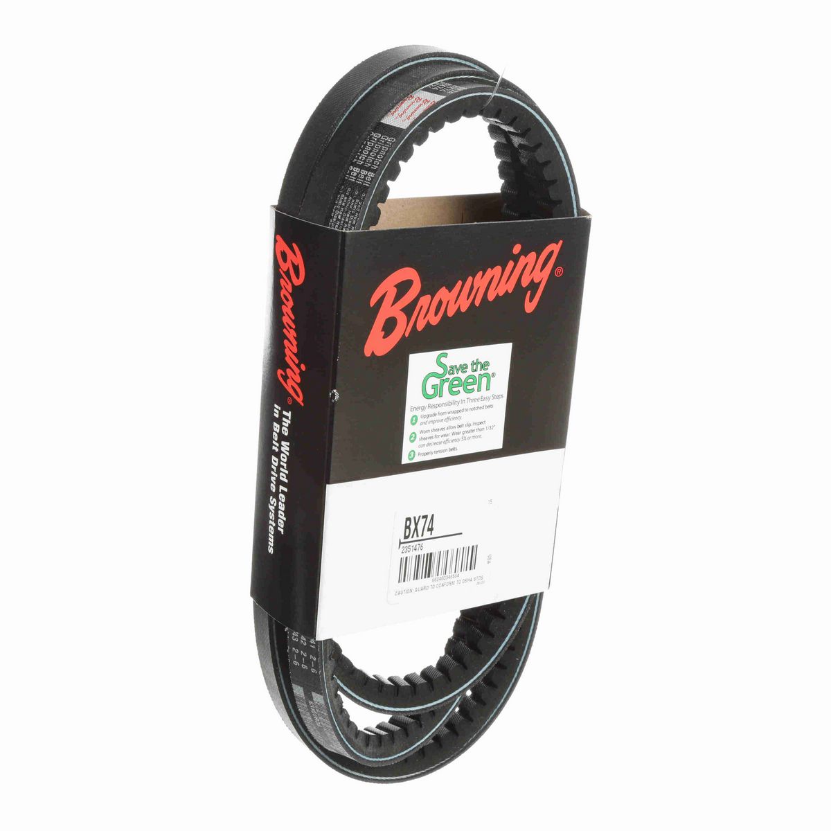 Browning EPDM Notched Belt 98% Efficient - BX74