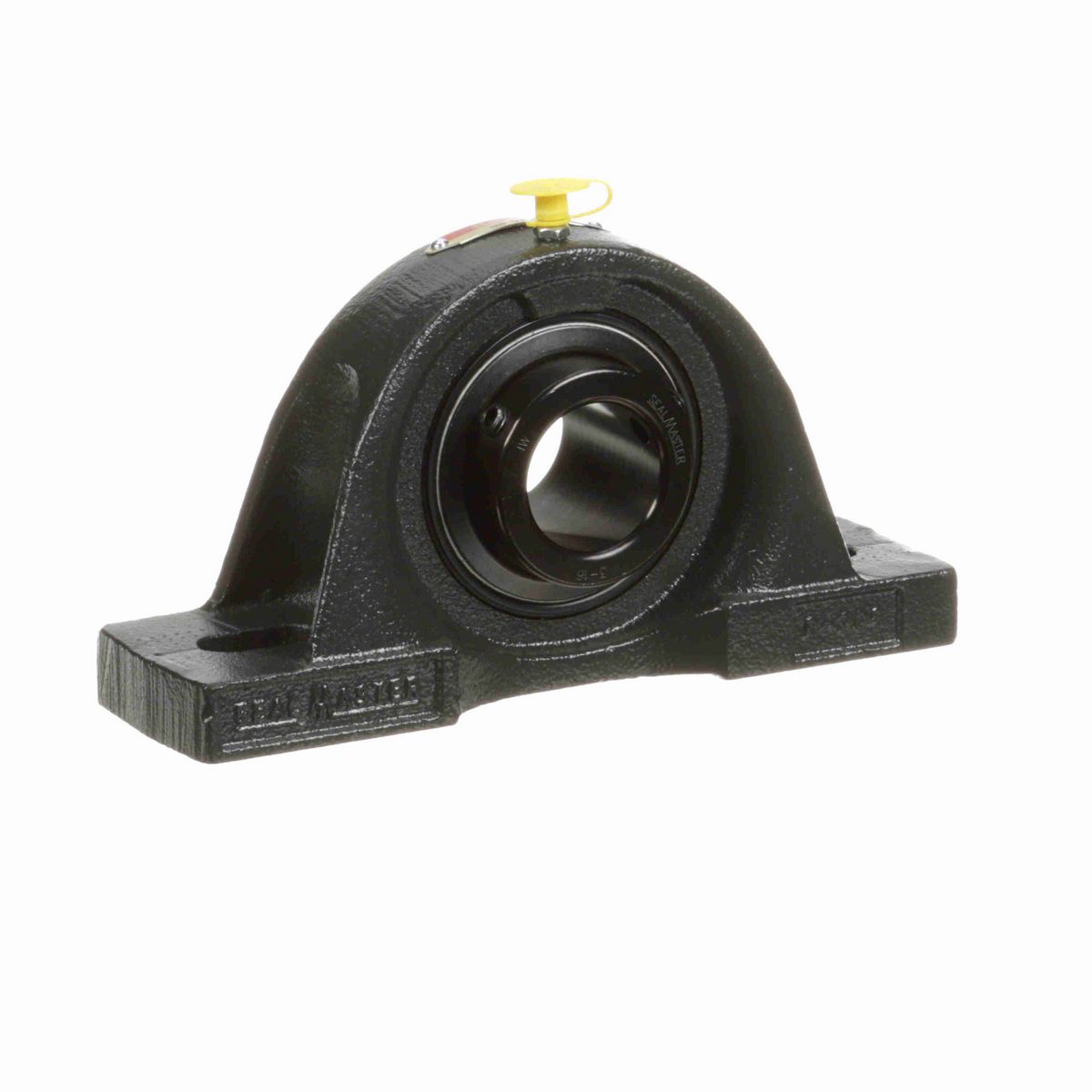 Sealmaster Mounted Cast Iron Two Bolt Pillow Block Ball Bearing - 52100 Bearing Steel, Black Oxided - Setscrew Lock - MP-22