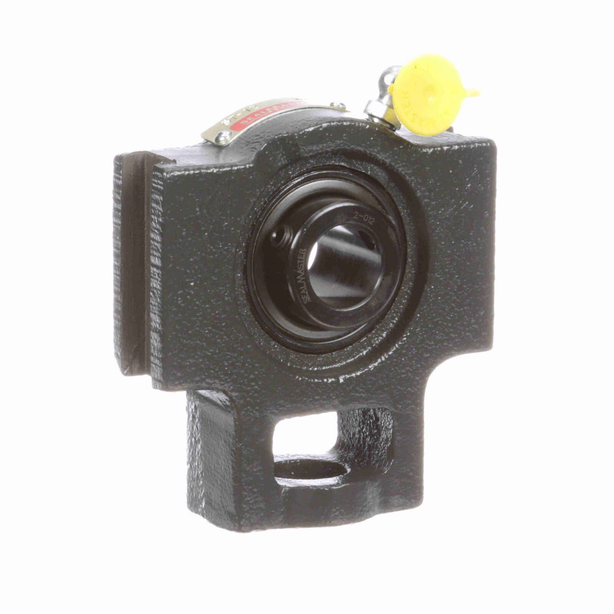 Sealmaster Mounted Cast Iron Wide Slot Take Up Ball Bearing - 52100 Bearing Steel, Black Oxided - Setscrew Lock - ST-12