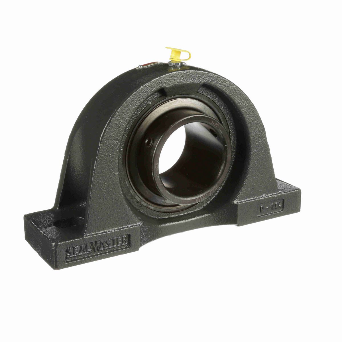 Sealmaster Mounted Cast Iron Two Bolt Pillow Block Ball Bearing - 52100 Bearing Steel, Black Oxided - Setscrew Lock - NP-39