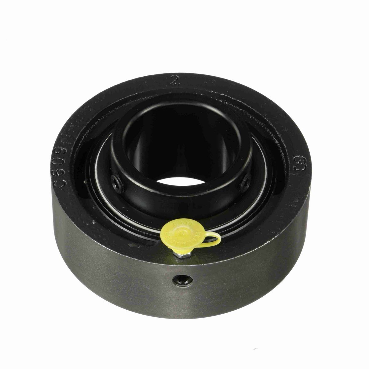 Sealmaster Mounted Cast Iron Cylindrical Cartridge Ball Bearing - 52100 Bearing Steel, Black Oxided - Setscrew Lock - SC-31