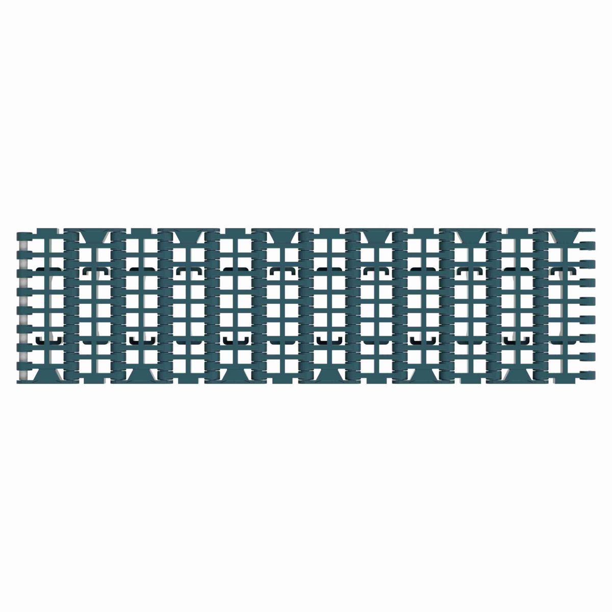 Rexnord 1000FG Straight Running Flush Grid, Material: Green Low Friction Acetal, Width: 85mm, Pitch: 1in - 874.43.10