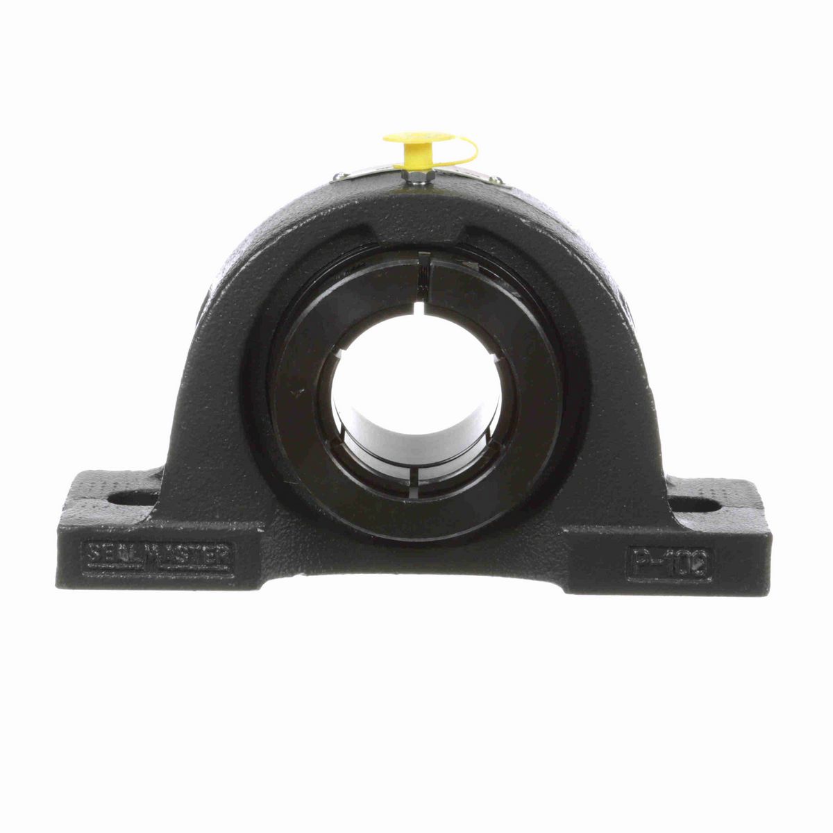 Sealmaster Mounted Cast Iron Two Bolt Pillow Block Ball Bearing - 52100 Bearing Steel, Black Oxided - Concentric Lock - NP-28T