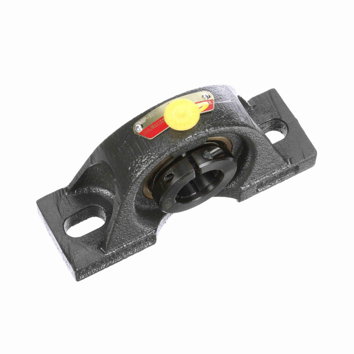 Sealmaster Mounted Cast Iron Two Bolt Pillow Block Ball Bearing - 52100 Bearing Steel, Black Oxided - Concentric Lock - EMP-16T