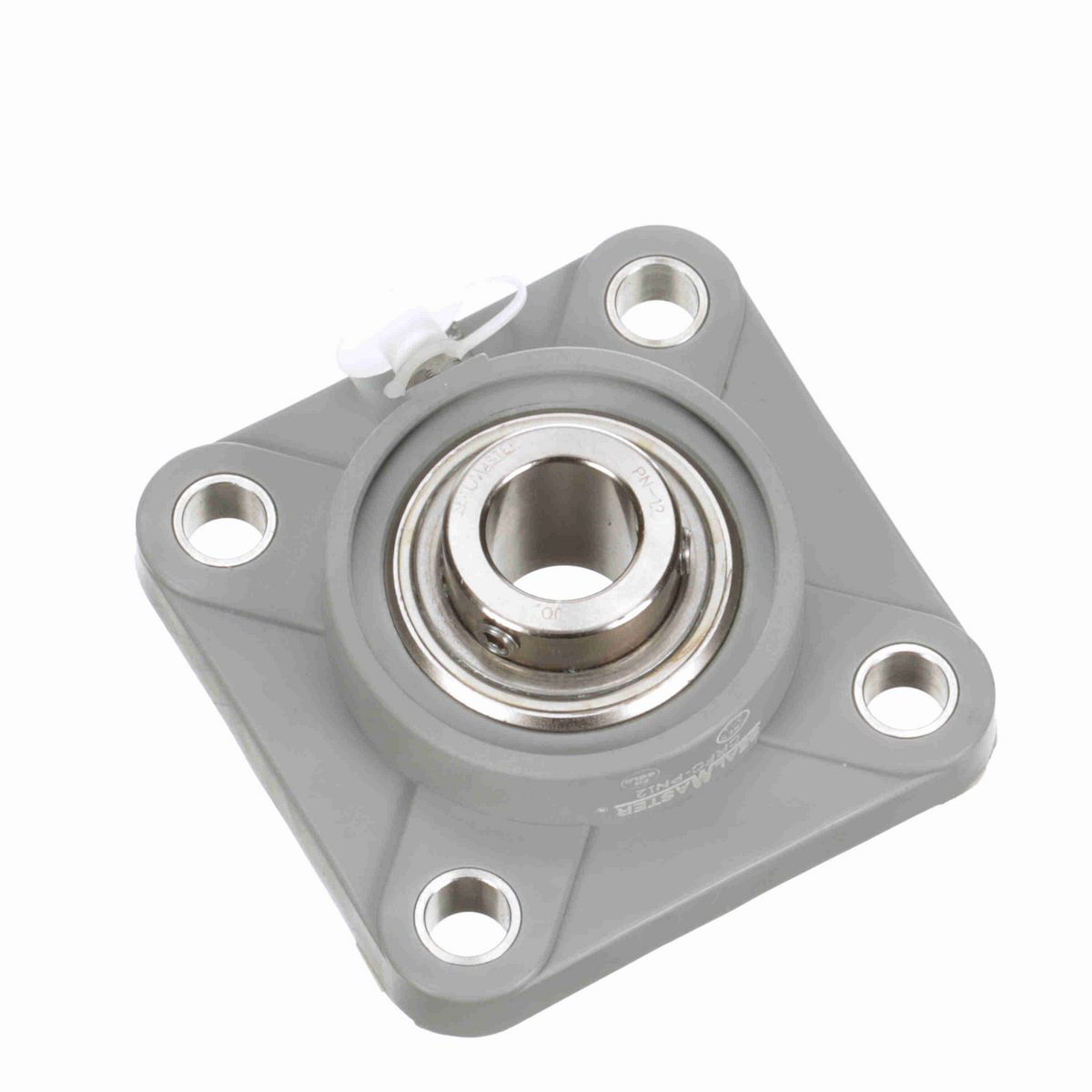 Sealmaster Mounted Composite Four Bolt Flange Ball Bearing - 52100 Bearing Steel, Phosphorus Nickel Coated - Setscrew Lock - Corrosion Resistant - CRFC-PN12