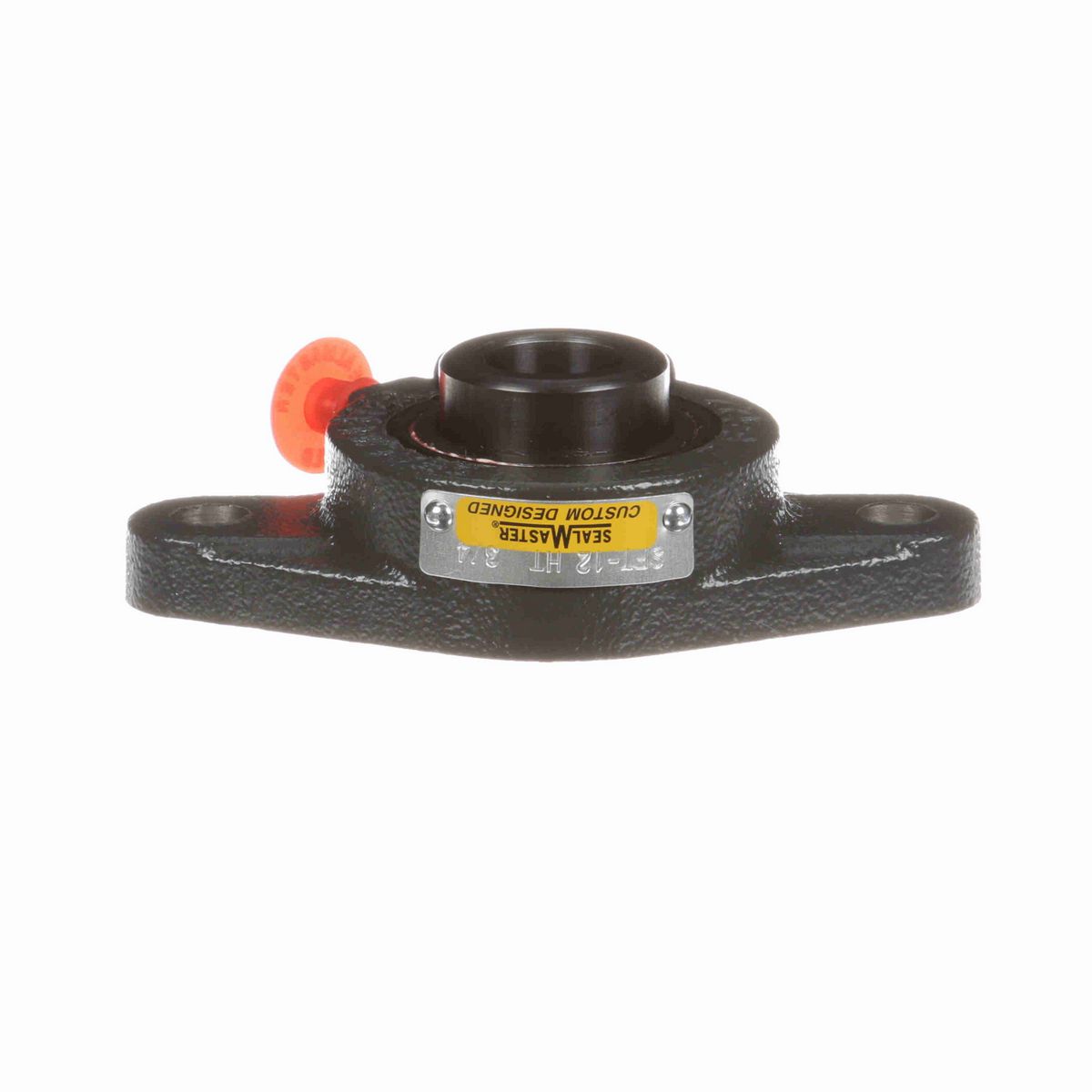 Sealmaster Mounted Cast Iron Two Bolt Flange Ball Bearing - 52100 Bearing Steel, Black Oxided - Setscrew Lock - High Temperature - SFT-12 HT