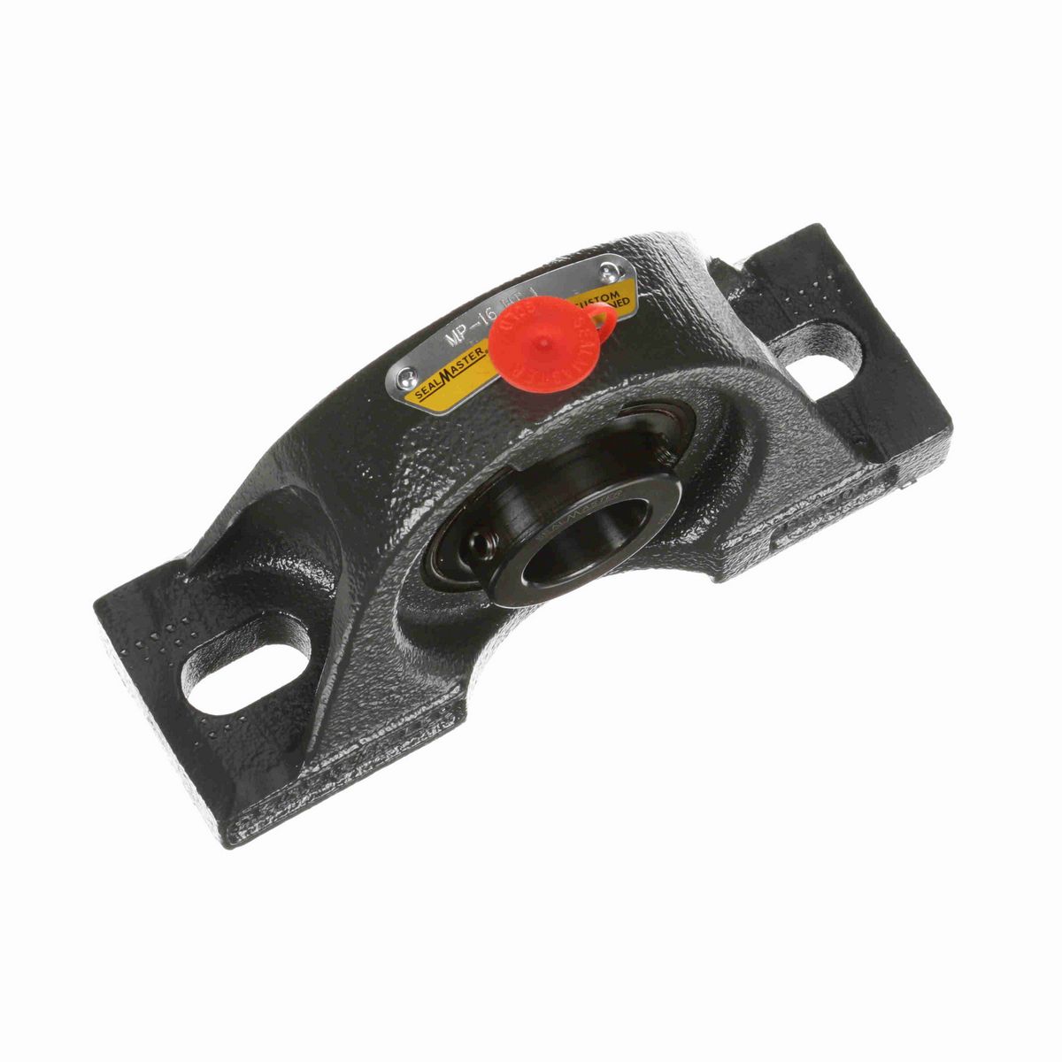 Sealmaster Mounted Cast Iron Two Bolt Pillow Block Ball Bearing - 52100 Bearing Steel, Black Oxided - Setscrew Lock - High Temperature - MP-16 HT