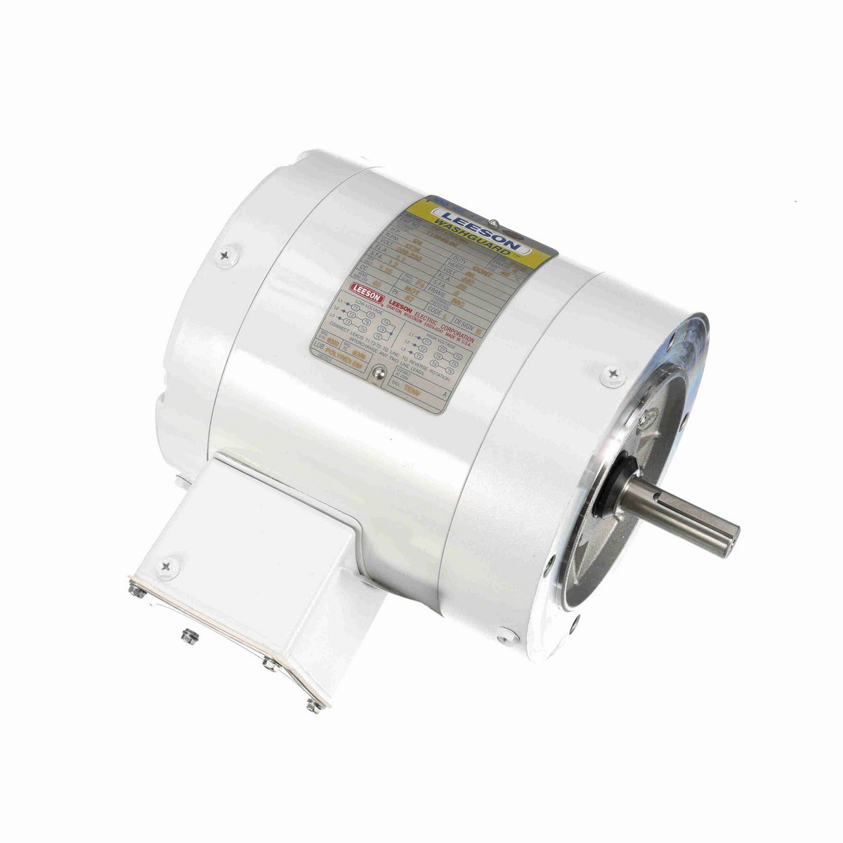 LEESON White Duck™ General Purpose Motor, 0.25 HP, 3 Ph, 60 Hz, 230/460 V, 1800 RPM, 56C Frame, TENV - 113649.00