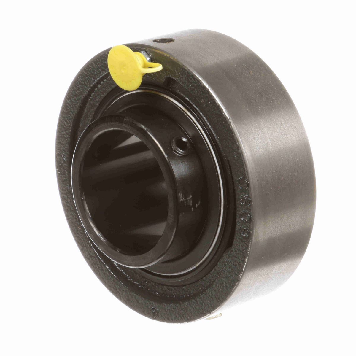 Sealmaster Mounted Cast Iron Cylindrical Cartridge Ball Bearing - 52100 Bearing Steel, Black Oxided - Setscrew Lock - SC-210