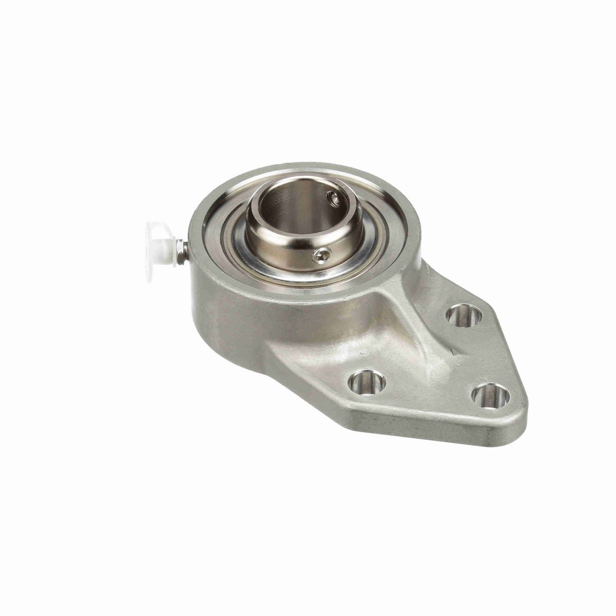 Sealmaster Mounted Stainless Steel Three Bolt Flange Bracket Ball Bearing - 52100 Bearing Steel, Phosphorus Nickel Coated - Setscrew Lock - Corrosion Resistant - CRFBS-PN16