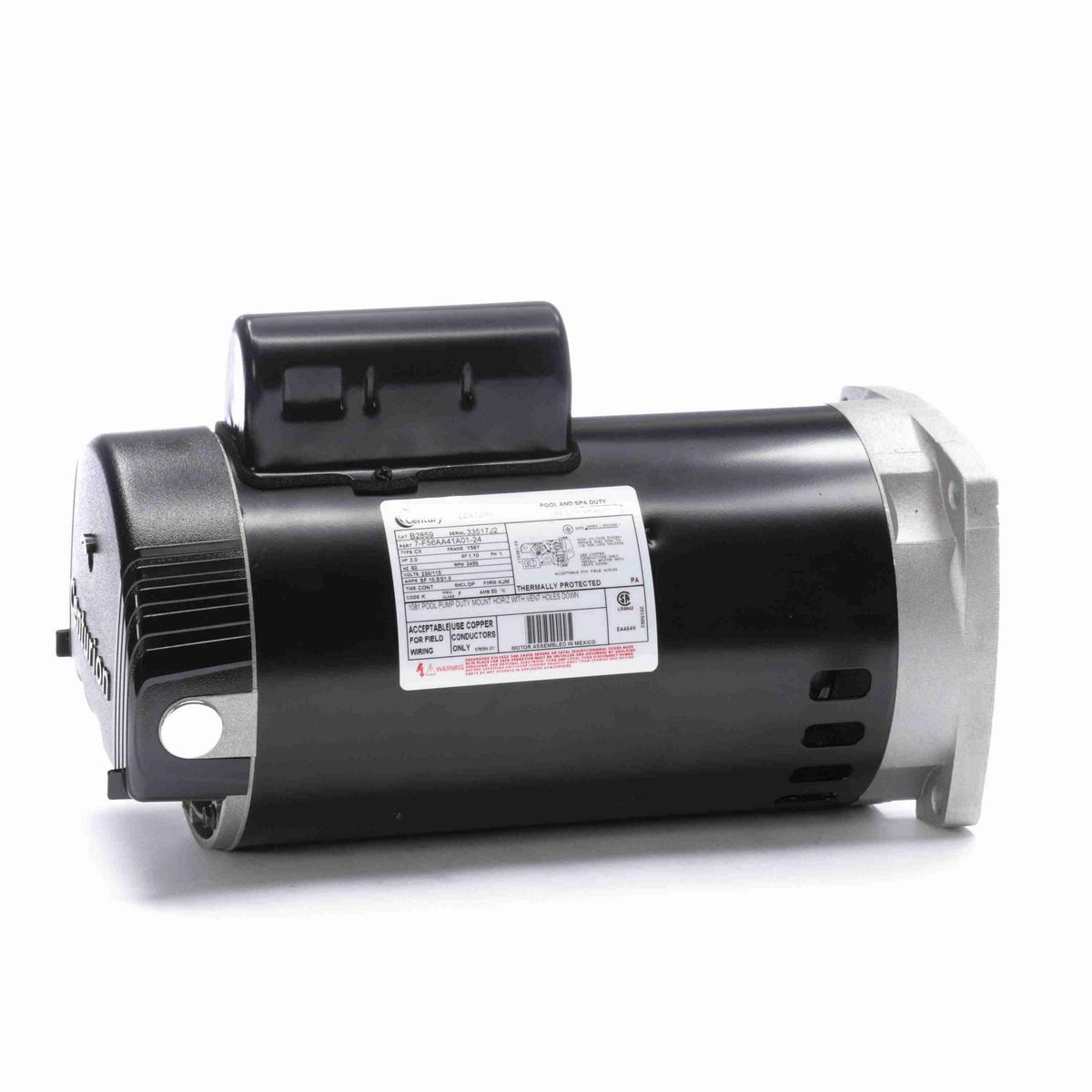 Century Pool Pump Motor, 2.0 HP, 1 Ph, 60 Hz, 230/115 V, 3600 RPM, Y56Y Frame, DP - B2859