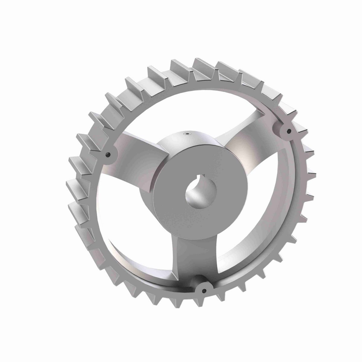 Rexnord 815 Series Solid One Piece Cast Iron Sprocket with 31 Teeth and a 1in Round Shaft-Ready Bore with Keyway & Setscrew - 401-165-24