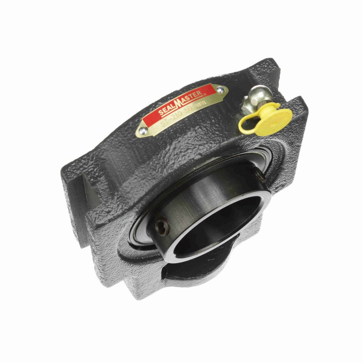 Sealmaster Mounted Cast Iron Wide Slot Take Up Ball Bearing - 52100 Bearing Steel, Black Oxided - Setscrew Lock - ST-210