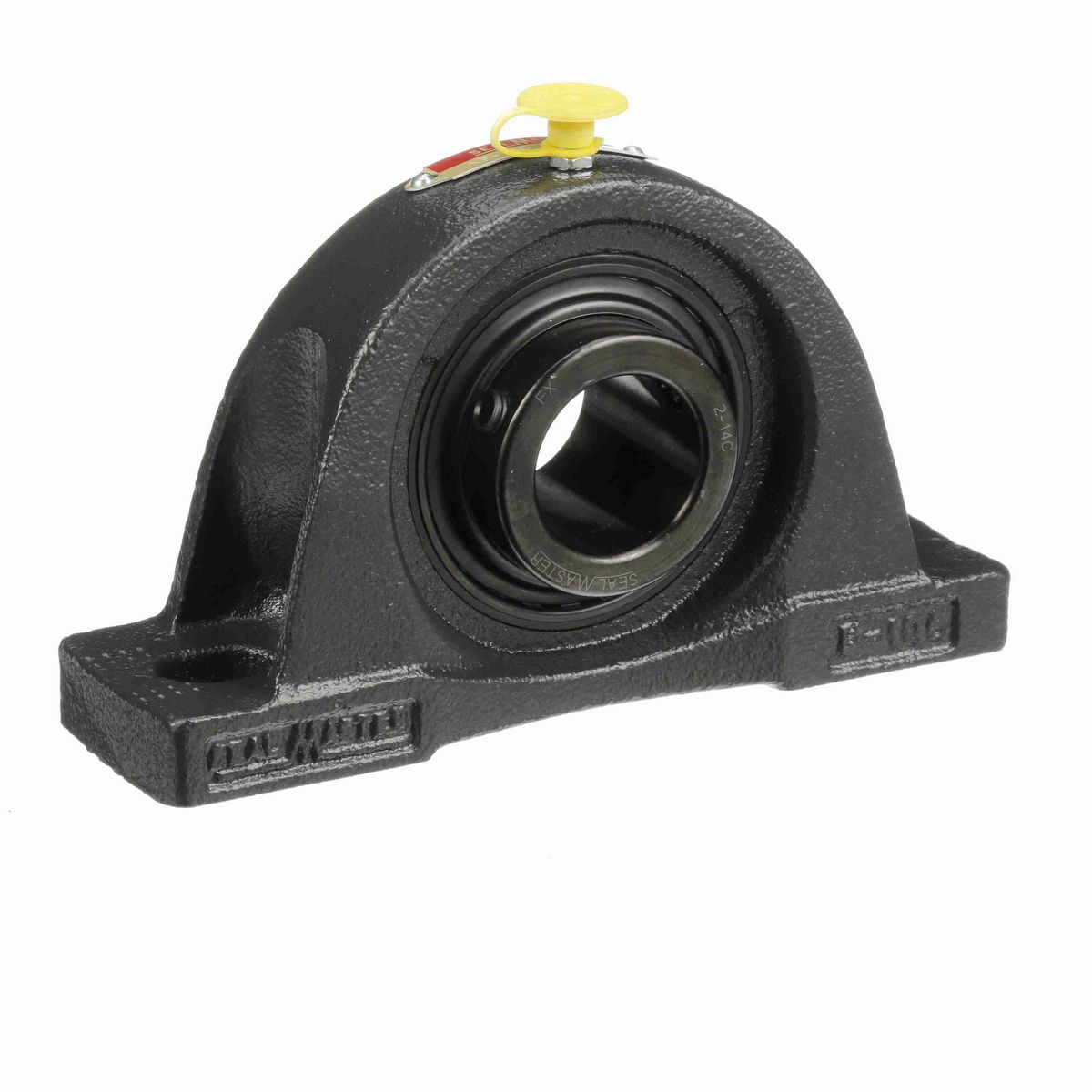 Sealmaster Mounted Cast Iron Two Bolt Pillow Block Ball Bearing - 52100 Bearing Steel, Black Oxided - Setscrew Lock - NP-20C