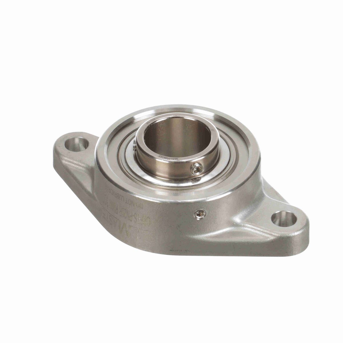 Sealmaster Mounted Stainless Steel Two Bolt Flange Ball Bearing - 52100 Bearing Steel, Phosphorus Nickel Coated - Setscrew Lock - Corrosion Resistant - Reduced Maintenance - Lubed for Life - CRFTS-PN20R RMW