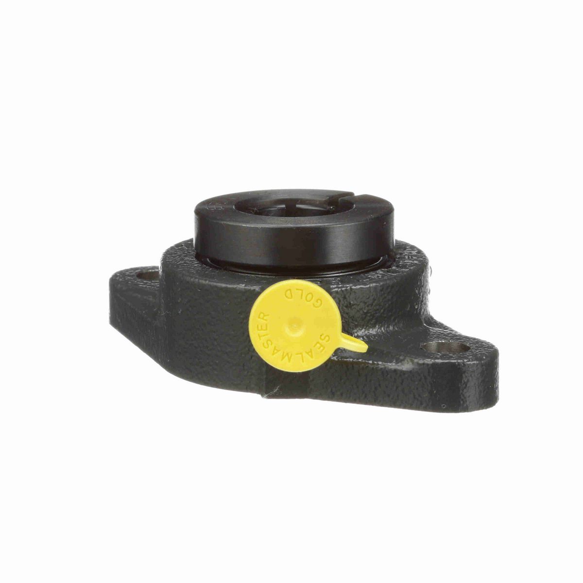 Sealmaster Mounted Cast Iron Two Bolt Flange Ball Bearing - 52100 Bearing Steel, Black Oxided - Concentric Lock - SFT-12TC