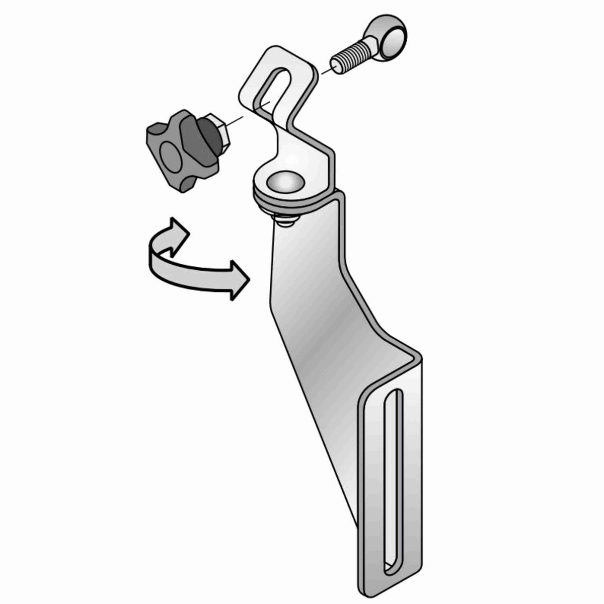 System Plast Stainless Steel Brackets; Series: VG-223, for Rod dia: 0.5-in - VG-223R-12-01