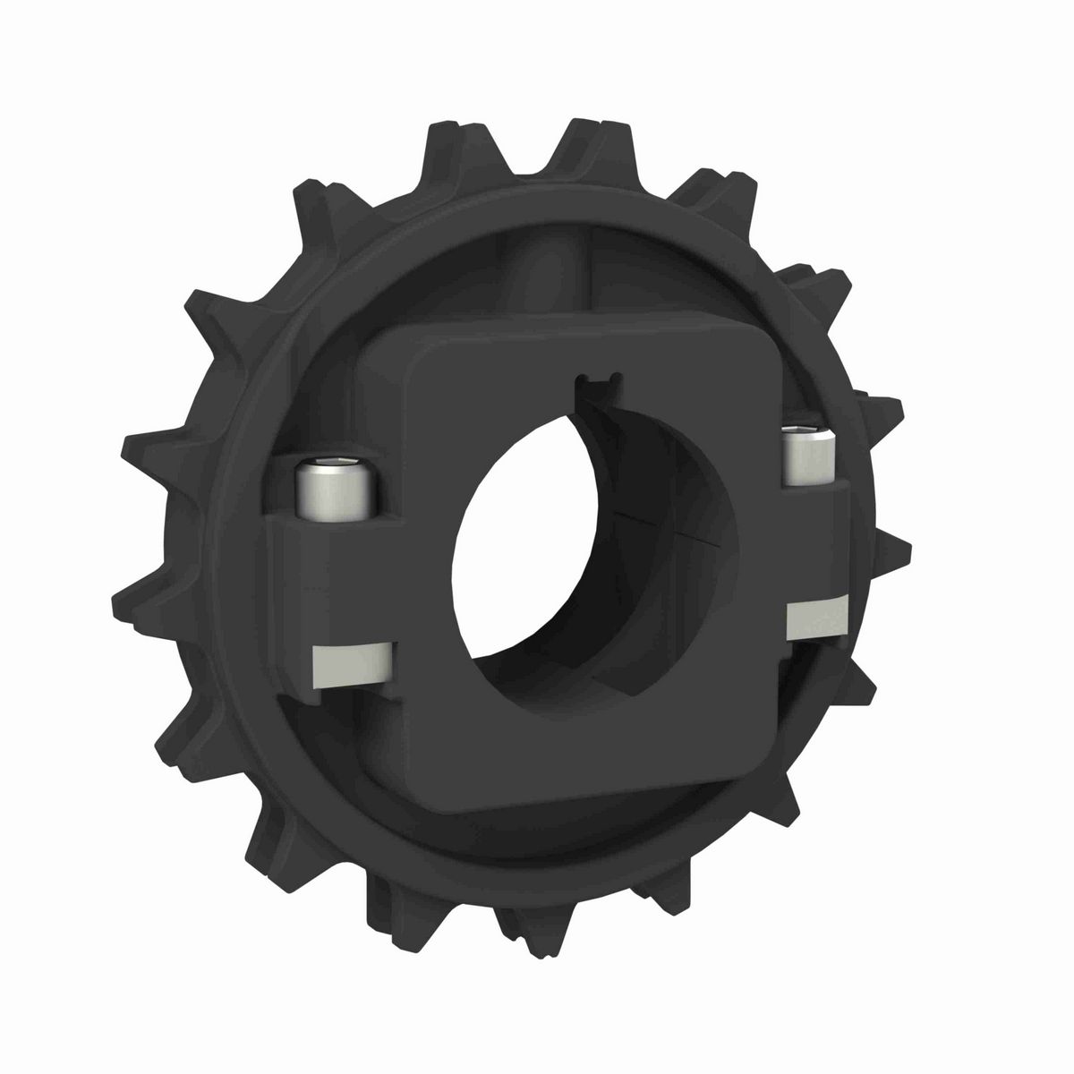 Rexnord 8500 Series Split Molded Nylon Sprocket and a 17 Teeth with 1in Round Shaft-Ready Bore with Keyway & Setscrew - 614-174-1