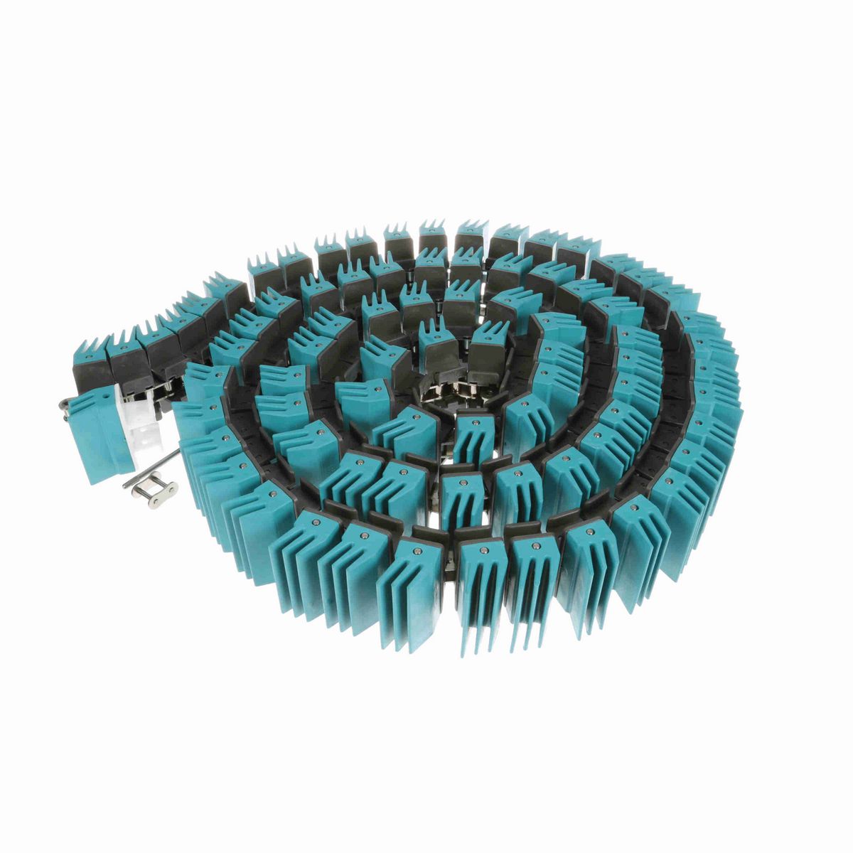 System Plast 1873TAB SideGrip™ Side-flexing, Material: Gray Low Friction, Width: 3.25in, Pitch: 1.5in - LFG1873SS-TAB-K325GS1