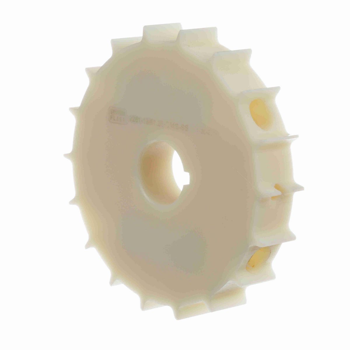 System Plast 2251 Series Split Machined Sprocket with 18 Teeth, a 1-1/4in Round Shaft-Ready Bore and Setscrew - 2251-18R1.25-DMS-SS