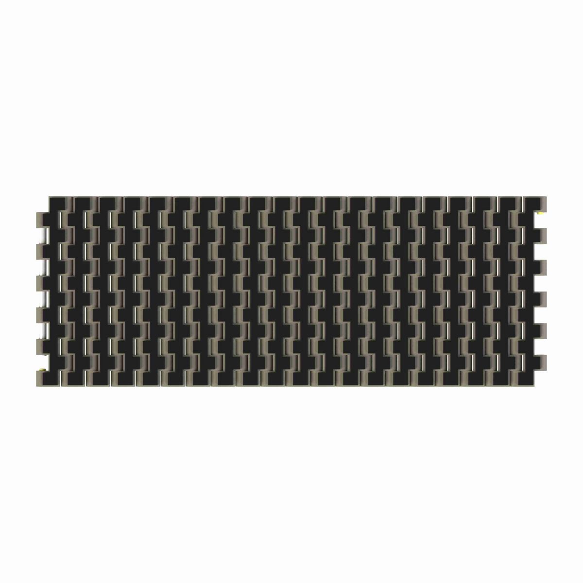 Rexnord 1505 RubberTop® Straight Running RubberTop®, Material: Grey Tough Composite, Width: 4.5in, Pitch: 15mm - TCF1505-4.5