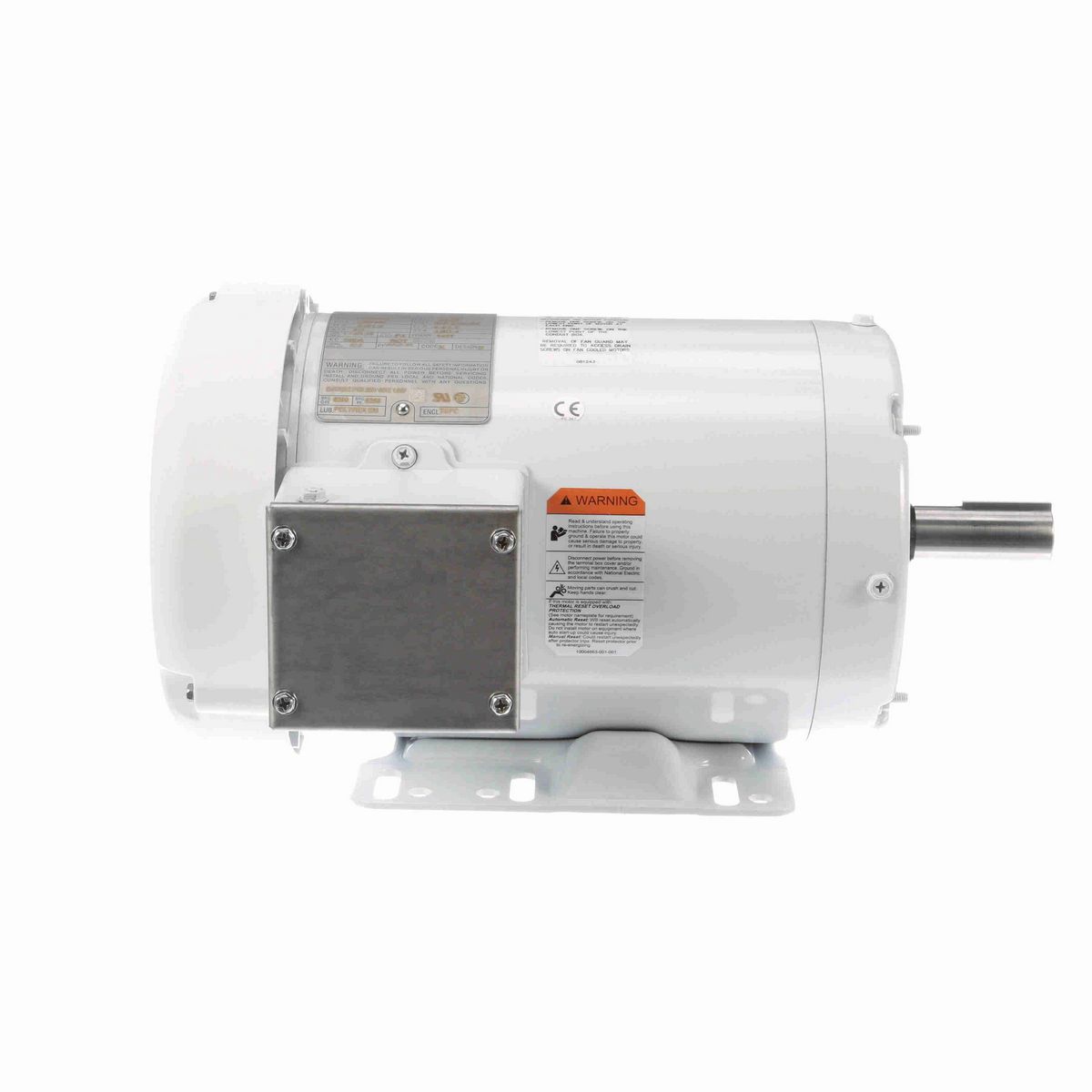 LEESON General Purpose Motor, 1 & 1 HP, 3 Ph, 60 & 50 Hz, 230/460 & 208-230/460 V, 1200 & 1000 RPM, 145T Frame, TEFC - N323