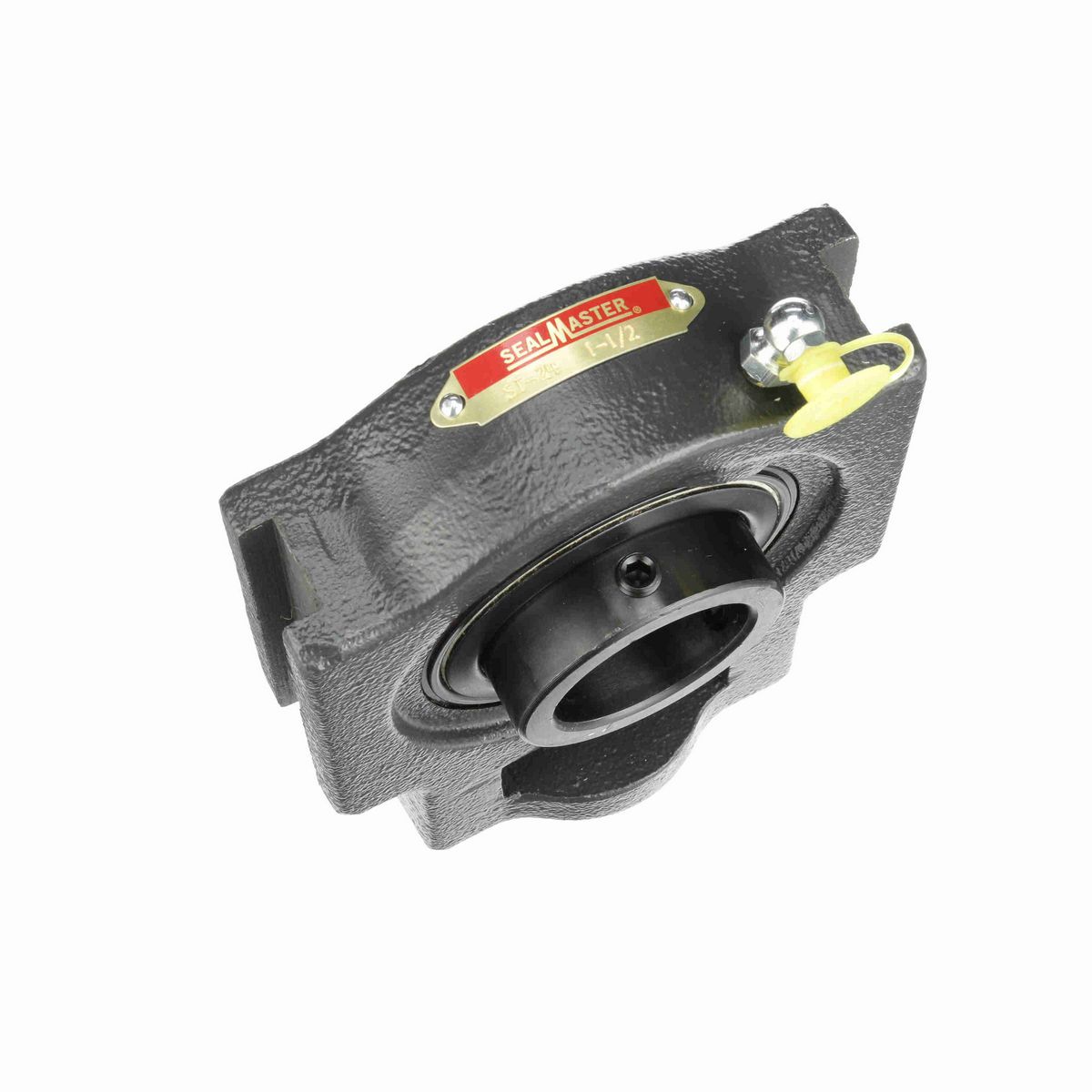 Sealmaster Mounted Cast Iron Wide Slot Take Up Ball Bearing - 52100 Bearing Steel, Black Oxided - Setscrew Lock - ST-24