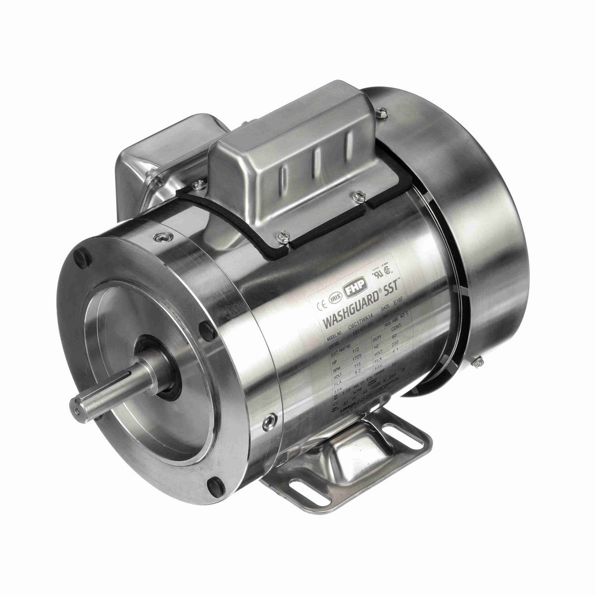 LEESON SST Duck™ General Purpose Motor, 0.50 HP, 1 Ph, 60 Hz, 115/230 V, 1800 RPM, 56C Frame, TEFC - 191475.00