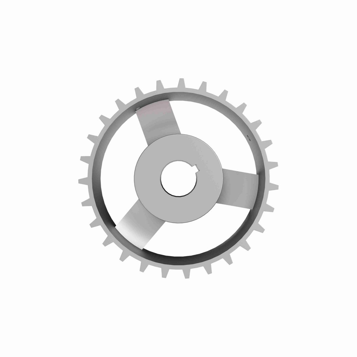 Rexnord 821 Series Solid One Piece Cast Iron Sprocket with 27 Teeth and a 1in Round Rough Stock Bore (RSB) - 401-352-2