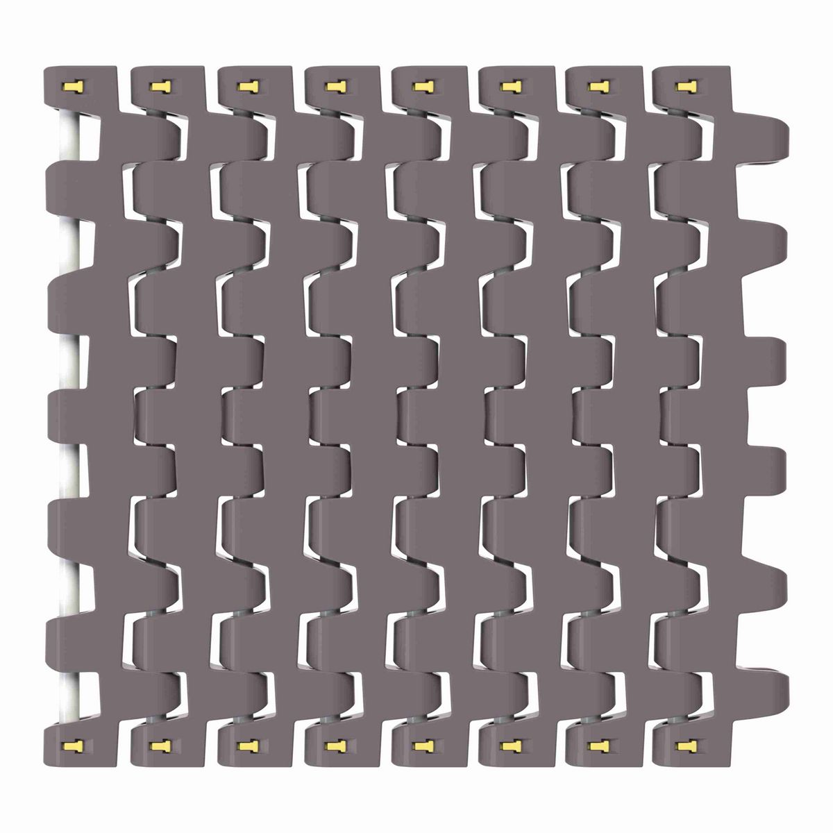 Rexnord 7966NT Side-flexing Flush Grid, Material: Brown High Performance, Width: 12in, Pitch: 1.5in - 81446291