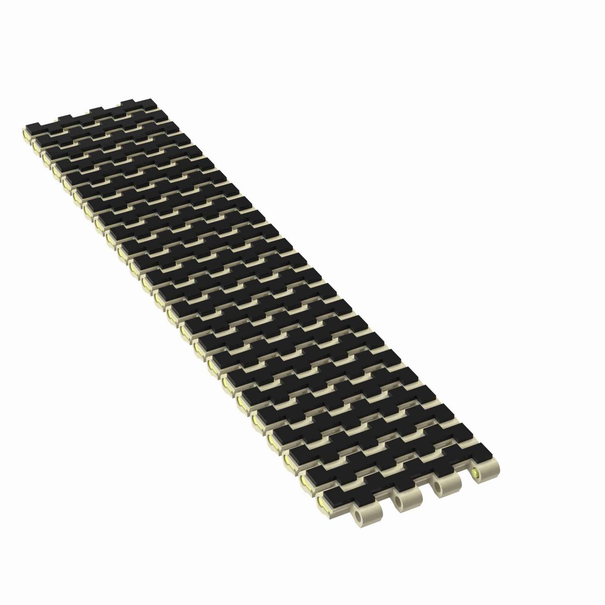 Rexnord 1505 RubberTop® Straight Running RubberTop®, Material: Beige High Temperature, Width: 3in, Pitch: 15mm - HTF1505-3