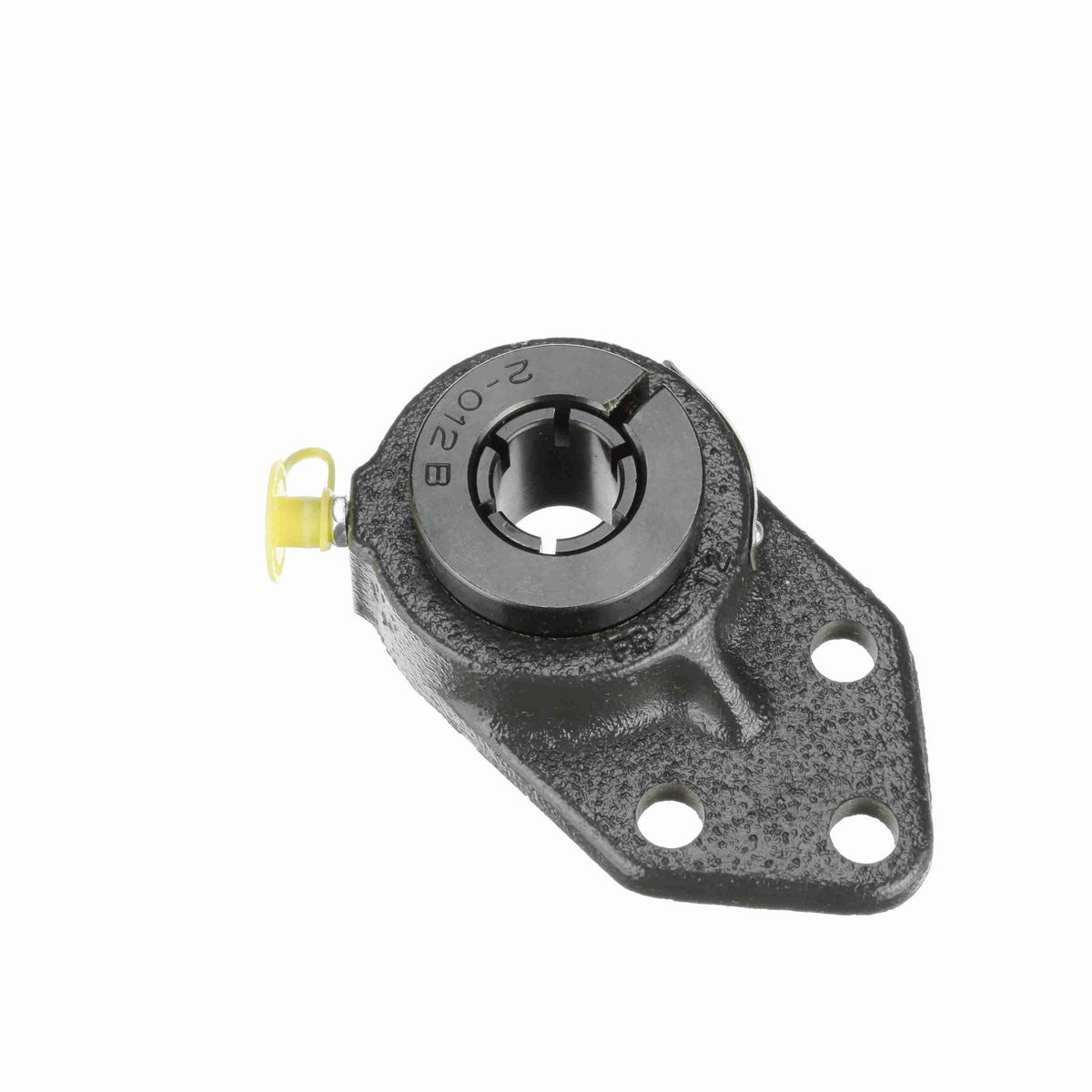 Sealmaster Mounted Cast Iron Three Bolt Flange Bracket Ball Bearing - 52100 Bearing Steel, Black Oxided - Concentric Lock - FB-12T