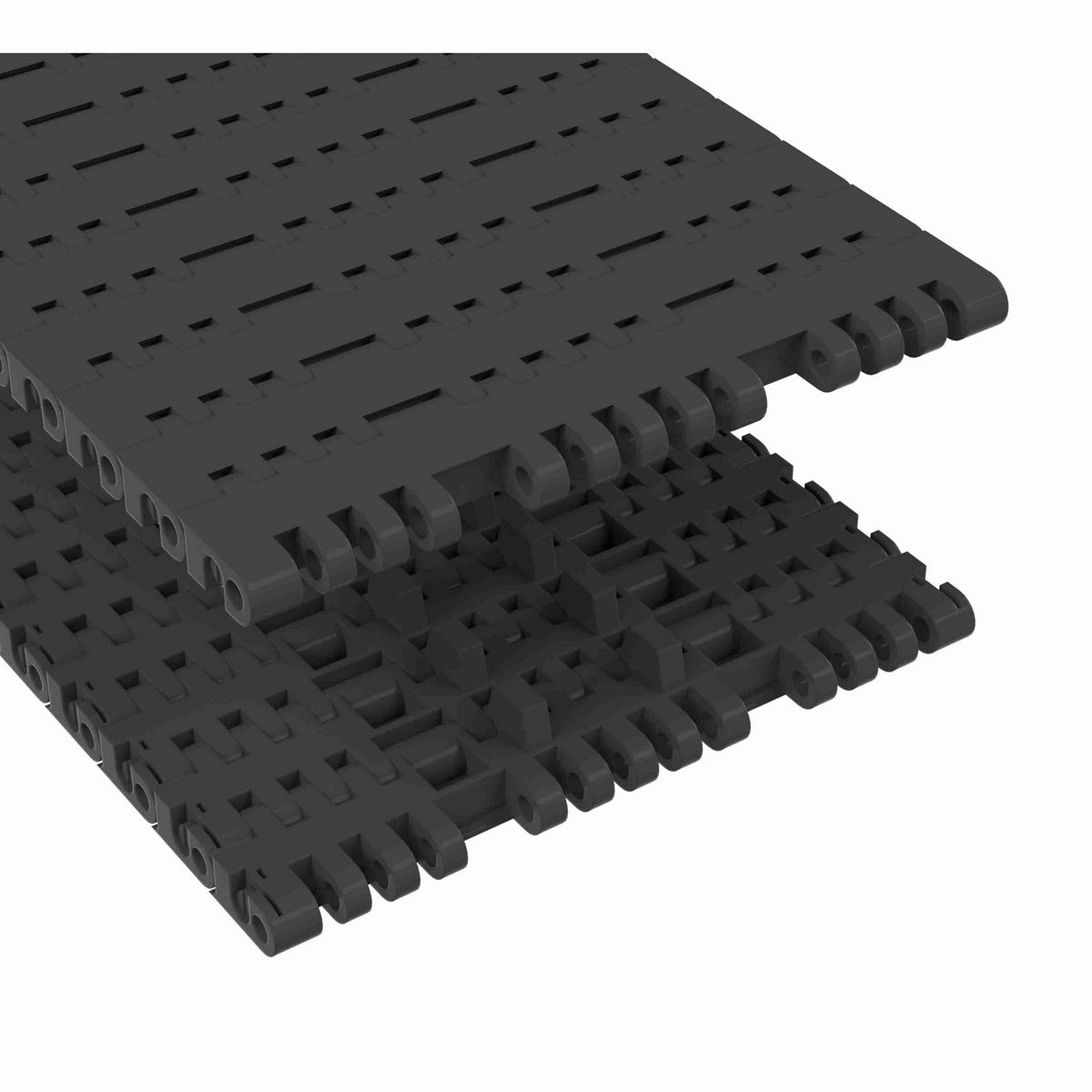 Rexnord 7705 Straight Running Solid Top, Material: Black Abrasion Resistant Polyamide, Width: 7.5in, Pitch: 1in - 10282299