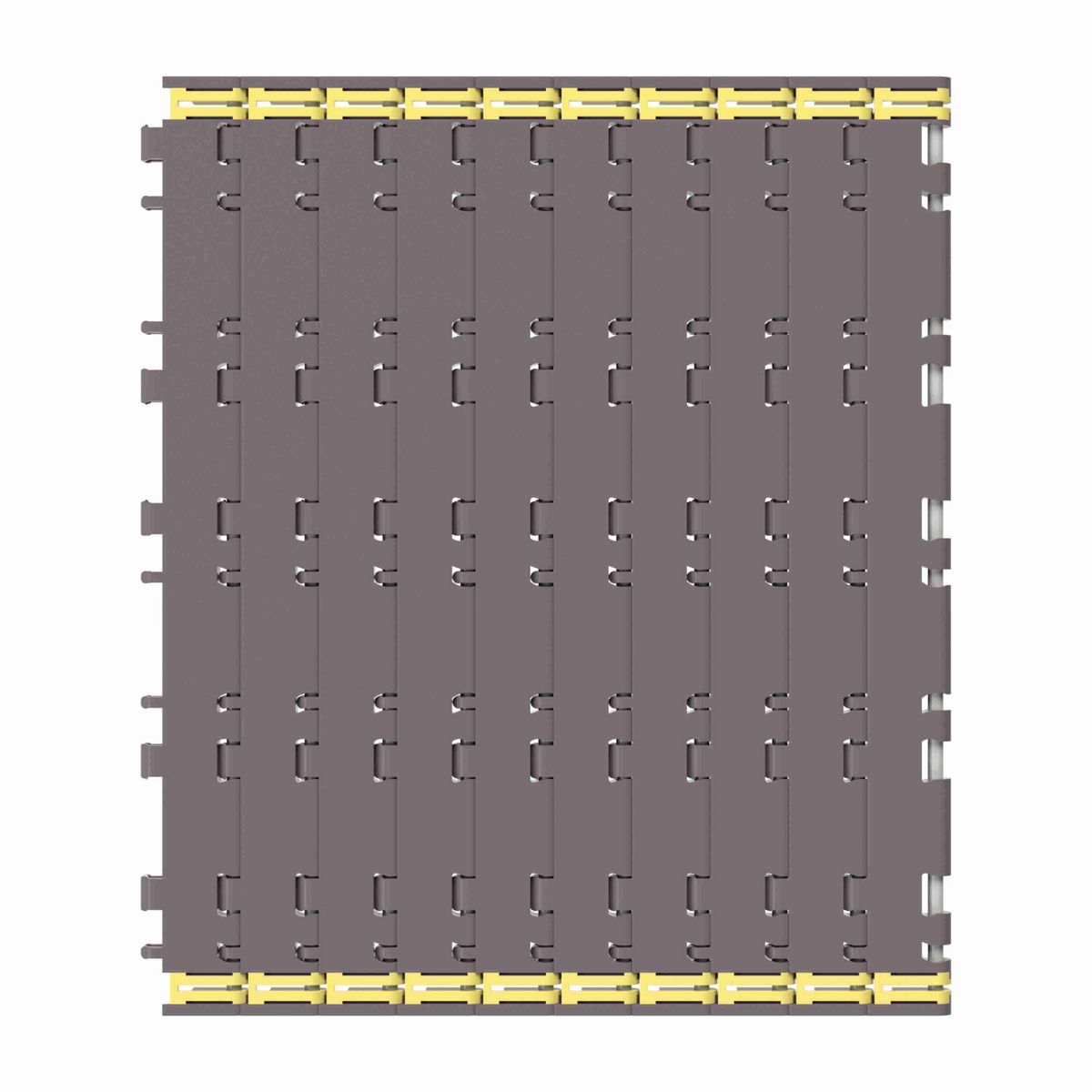 Rexnord 7956NT Side-flexing Flush Grid, Material: Brown High Performance, Width: 15in, Pitch: 1.25in - 81450291