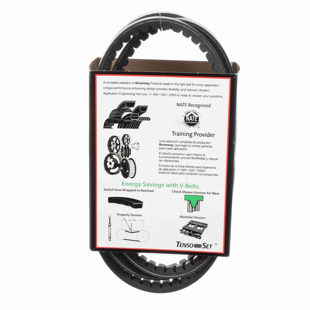 Browning EPDM Notched Belt 98% Efficient - AX64