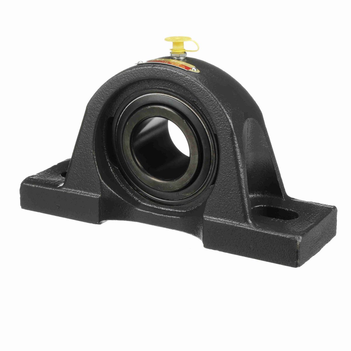 Sealmaster Mounted Cast Iron Two Bolt Pillow Block Ball Bearing - 52100 Bearing Steel, Black Oxided - Setscrew Lock - MP-28