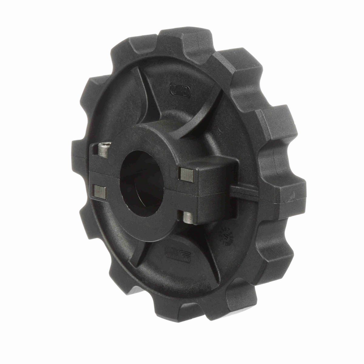 System Plast 882 Series Split Molded Sprocket with 12 Teeth, a 1-1/2in Round Shaft-Ready Bore and Setscrew - 882-12R1.5-DS-SS