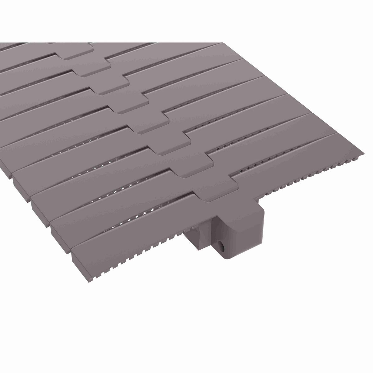 Rexnord 1050 FTLPC Side-flexing Solid Top, Material: Brown High Performance, Width: 7.5in, Pitch: 1in - 81429724