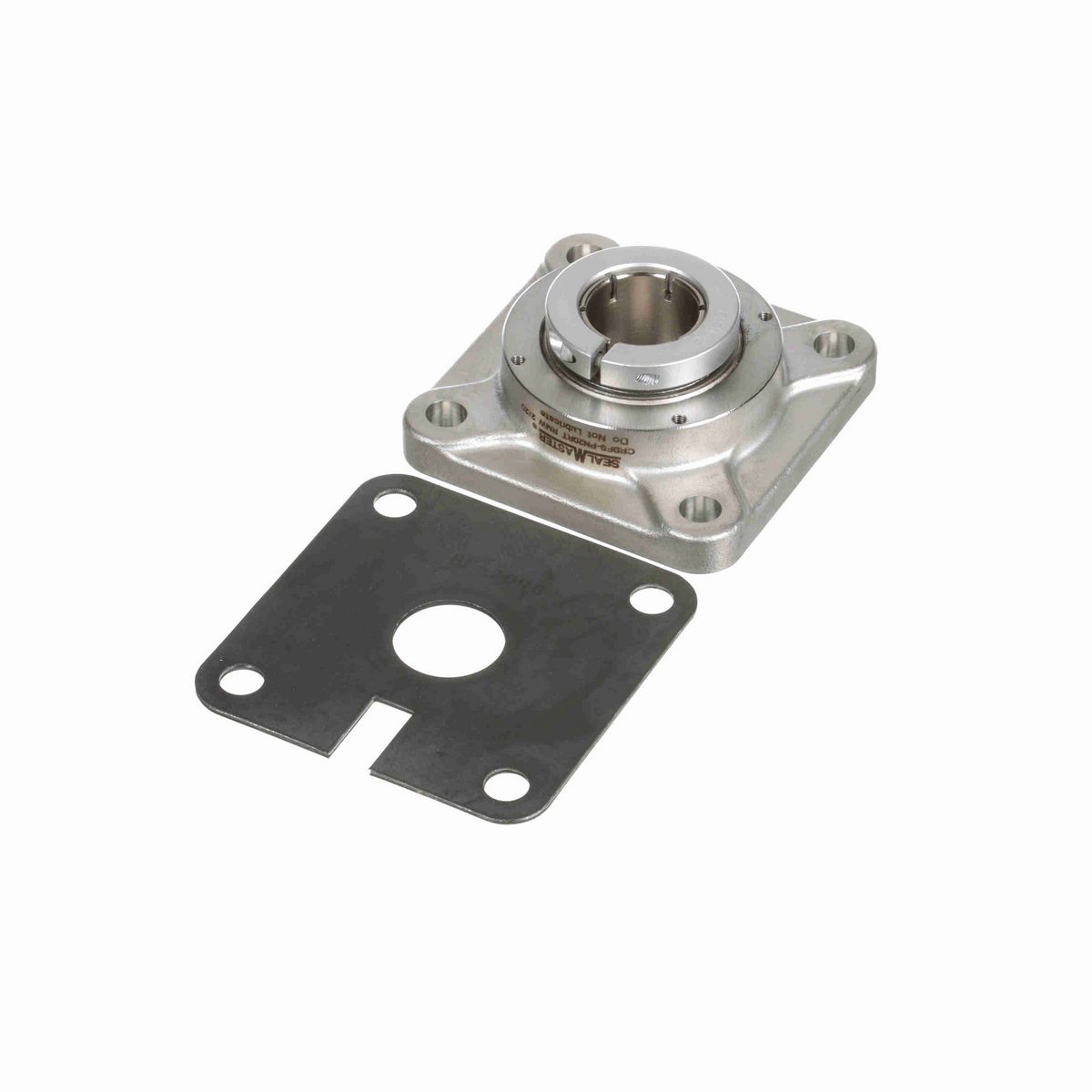 Sealmaster Mounted Stainless Steel Four Bolt Flange Ball Bearing - 52100 Bearing Steel, Phosphorus Nickel Coated - Concentric Lock - Corrosion Resistant - Reduced Maintenance - Lubed for Life - CRBFS-PN20RT RMW