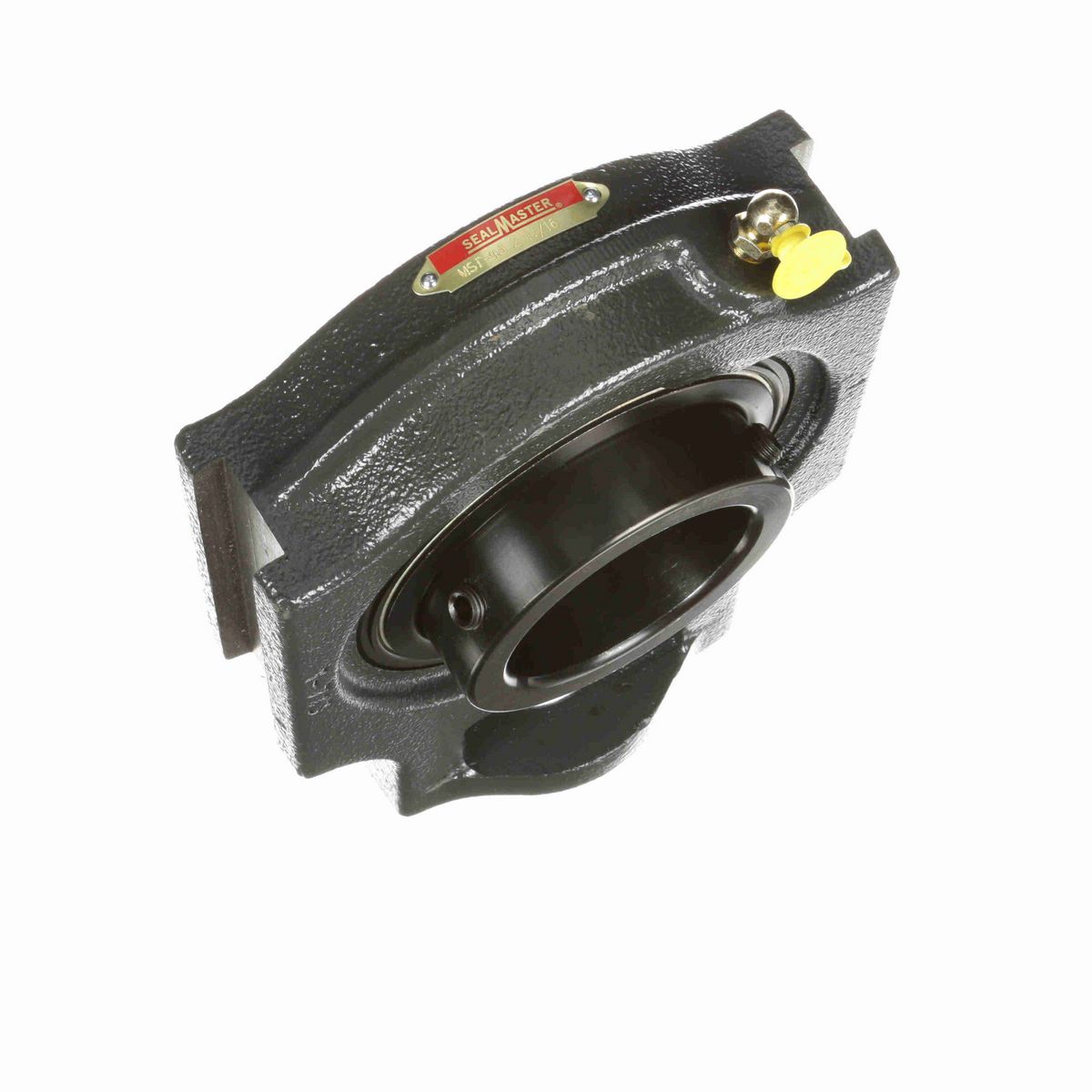 Sealmaster Mounted Cast Iron Wide Slot Take Up Ball Bearing - 52100 Bearing Steel, Black Oxided - Setscrew Lock - MST-43