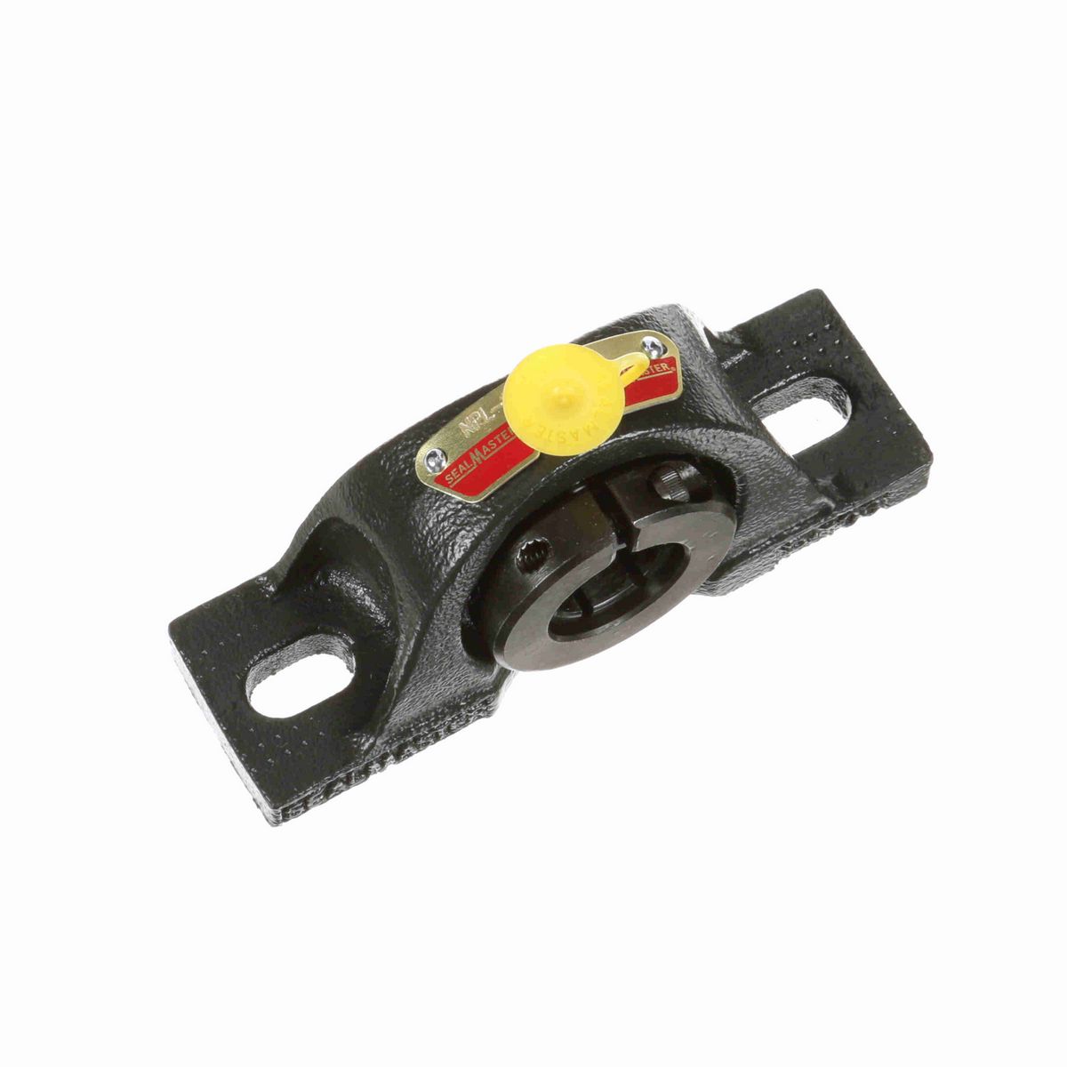 Sealmaster Mounted Cast Iron Two Bolt Low Base Pillow Block Ball Bearing - 52100 Bearing Steel, Black Oxided - Concentric Lock - NPL-12TC