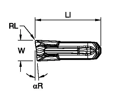 Grooving, and Cut-Off - Carbide insert Kennametal Beyond Evolution - Cut-Off Insert - CL Geometry - Metric [6017512]