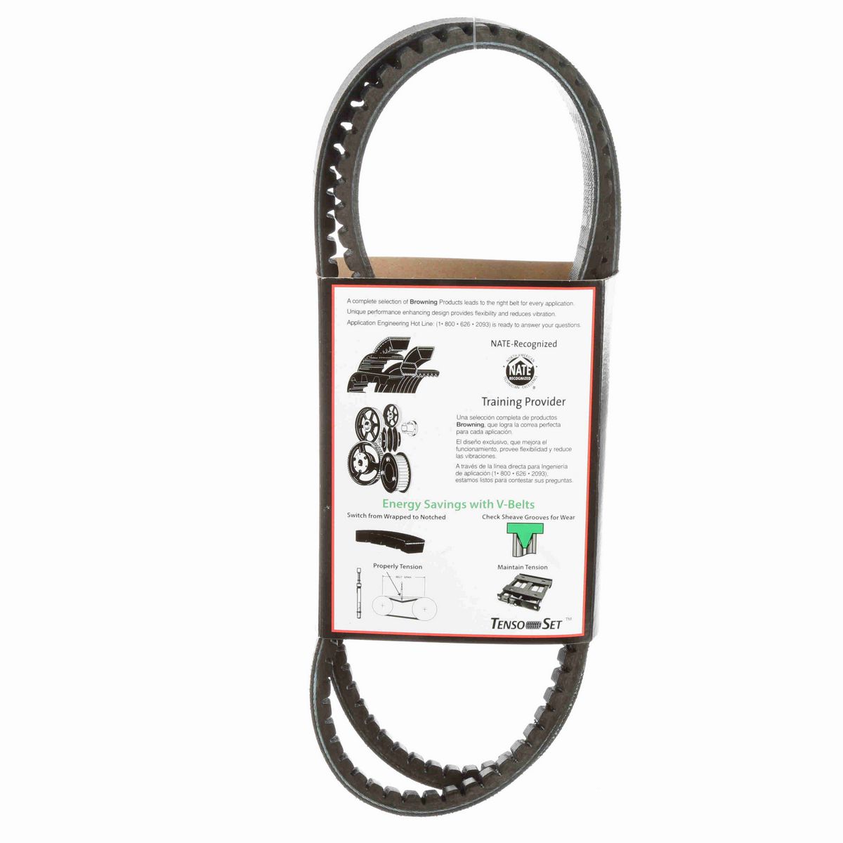 Browning EPDM Notched Belt 98% Efficient - AX62