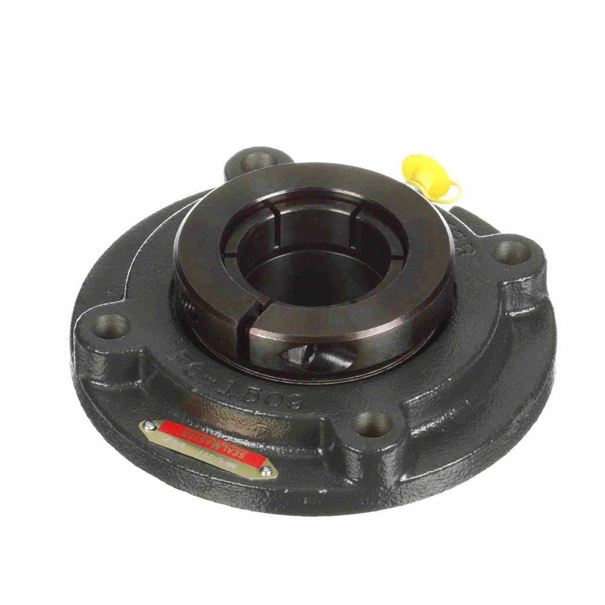 Sealmaster Mounted Cast Iron Flange Cartridge Ball Bearing - 52100 Bearing Steel, Black Oxided - Concentric Lock - MFC-31T