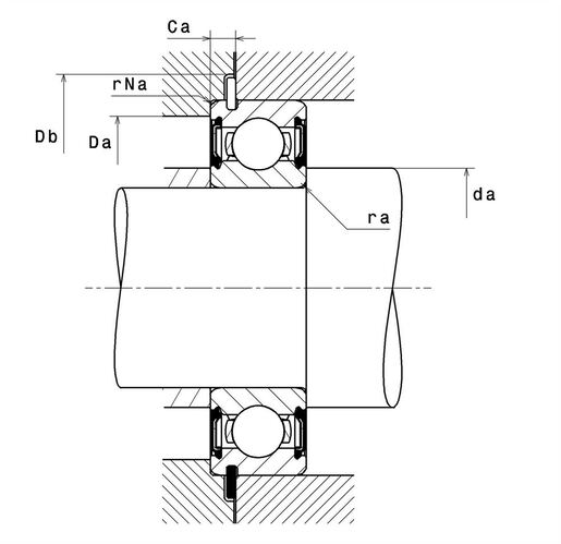Однорядный шарикоподшипник NTN 6312LLBNR/2AS