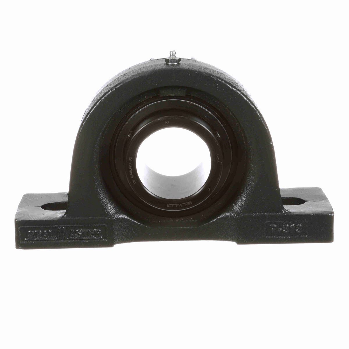 Sealmaster Mounted Cast Iron Two Bolt Pillow Block Ball Bearing - 52100 Bearing Steel, Black Oxided - Setscrew Lock - Air Handling Housing Fit, Noise Tested - MP-47 CXU