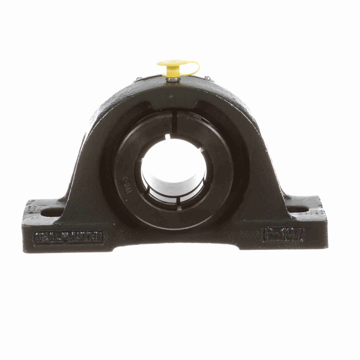 Sealmaster Mounted Cast Iron Two Bolt Pillow Block Ball Bearing - 52100 Bearing Steel, Black Oxided - Concentric Lock - High Contamination - NP-24T DRT