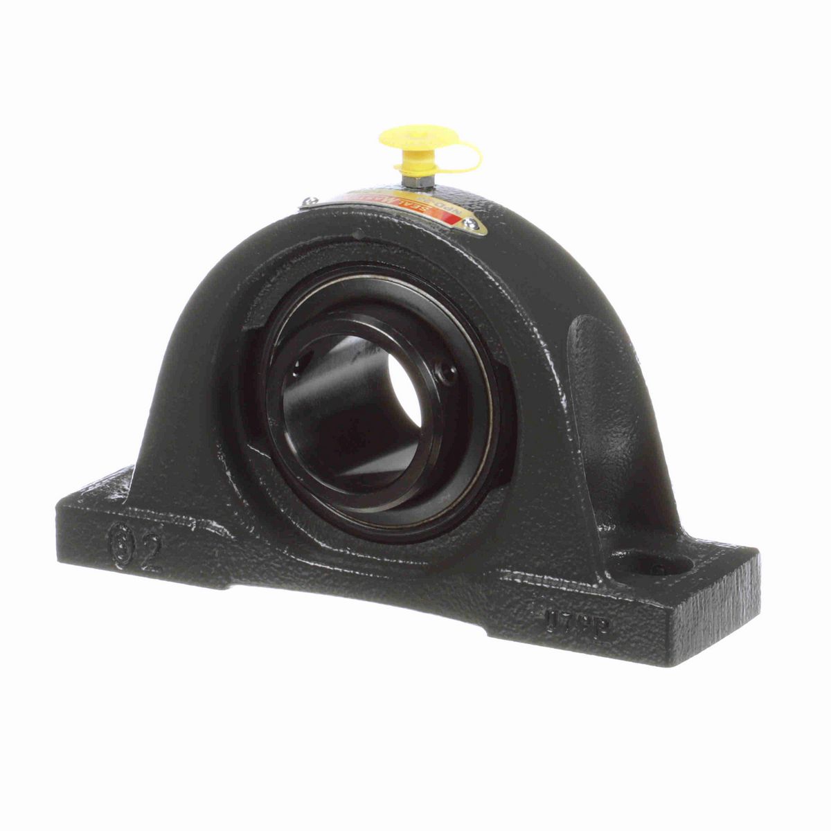 Sealmaster Mounted Cast Iron Two Bolt Pillow Block Ball Bearing - 52100 Bearing Steel, Black Oxided - Double Setscrew Lock - NPD-23